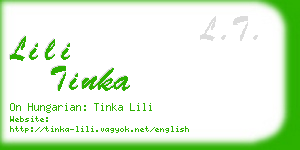 lili tinka business card